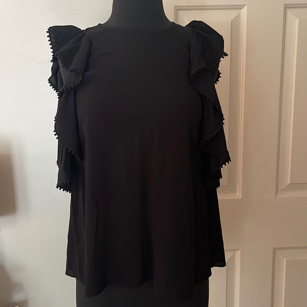 Rebecca Minkoff Monsoon Cold Shoulder Ruffle Top